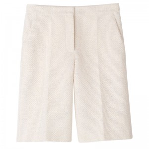 Longchamp Bermuda Shorts Ecru | HL3169748