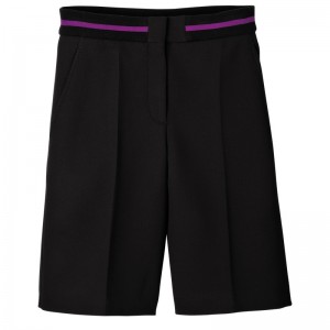 Longchamp Bermuda Shorts Negras | ZC5726408