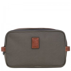 Longchamp Boxford Toiletry Case Marrones | ME2597043