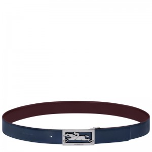 Longchamp Delta Box Belt Azul Marino Burdeos | VF0796243