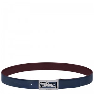 Longchamp Delta Box Belt Azul Marino Burdeos | TN0968372