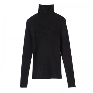 Longchamp High Collar Fitted Jumper Negras | UL7059613