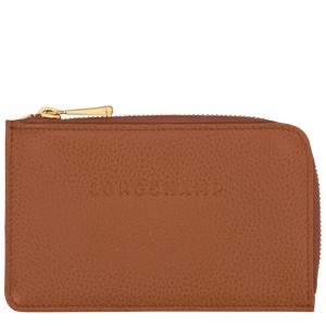 Longchamp Le Foulonné Card Holder Caramel | IV3185792