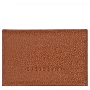 Longchamp Le Foulonné Card Holder Caramel | CI8650921