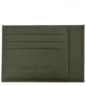 Longchamp Le Foulonné Card Holder Kaki | PS3514709