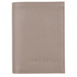 Longchamp Le Foulonné Card Holder Turtledove | XJ8106459