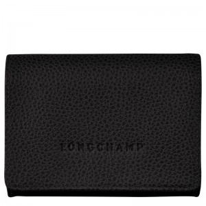 Longchamp Le Foulonné Coin Purse Negras | HP5903714