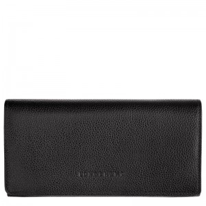 Longchamp Le Foulonné Continental Wallet Negras | QJ8504296