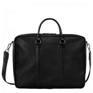 Longchamp Le Foulonné L Briefcase Negras | FD3852946