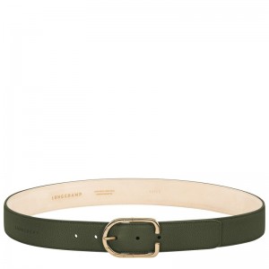 Longchamp Le Foulonné Ladies' Belt Kaki | GX6032519