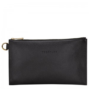 Longchamp Le Foulonné Pouch Negras | HL1850234