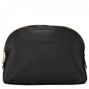 Longchamp Le Foulonné Pouch Negras | JT5102987