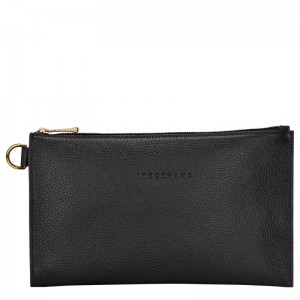 Longchamp Le Foulonné Pouch Negras | MG4105879