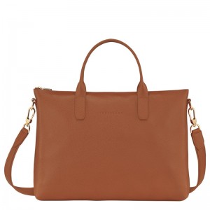 Longchamp Le Foulonné S Briefcase Caramel | GZ0659713