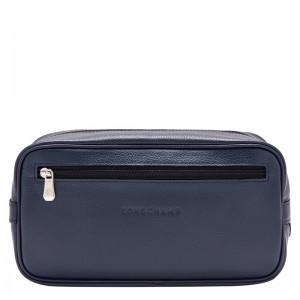 Longchamp Le Foulonné Toiletry Case Azul Marino | HE4609278