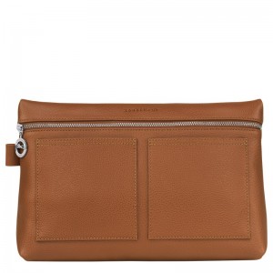 Longchamp Le Foulonné Toiletry Case Caramel | BT7326418