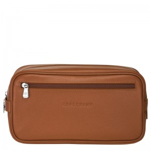 Longchamp Le Foulonné Toiletry Case Caramel | EW5369482