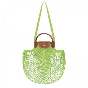 Longchamp Le Pliage Filet L Mesh Bag Verde Verde Menta | LM4063875