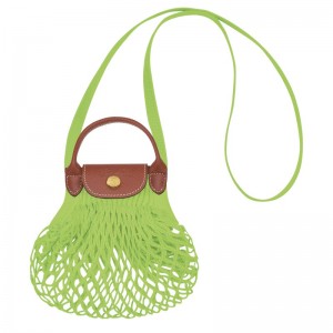 Longchamp Le Pliage Filet Xs Mesh Bag Verde Verde Menta | ZP8976051