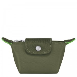 Longchamp Le Pliage Green Coin Purse Forest | XI9158463