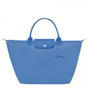 Longchamp Le Pliage Green M Handbag Cornflower | JT4127839