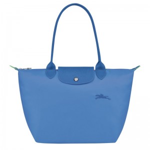 Longchamp Le Pliage Green M Tote Bag Cornflower | XI5149068