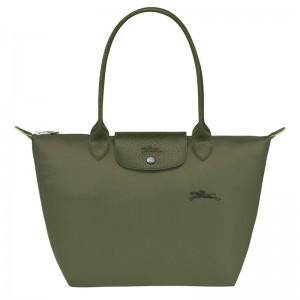 Longchamp Le Pliage Green M Tote Bag Forest | FE7835461