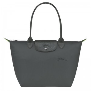 Longchamp Le Pliage Green M Tote Bag Graphite | UZ0897643