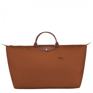 Longchamp Le Pliage Green M Travel Bag Cognac | LJ7340586