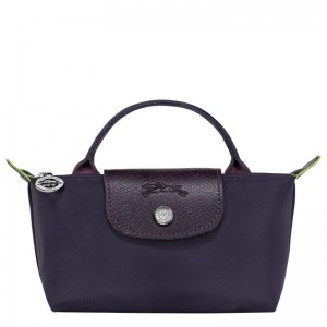 Longchamp Le Pliage Green Pouch With Handle Bilberry | HV7430291