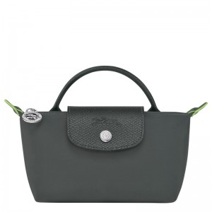 Longchamp Le Pliage Green Pouch With Handle Graphite | WA3712905