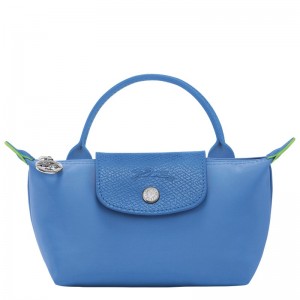 Longchamp Le Pliage Green Pouch With Handle Cornflower | WJ2539018