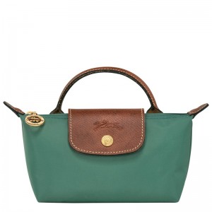 Longchamp Le Pliage Original Pouch With Handle Sage | FY1237485