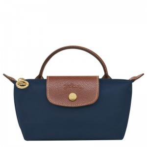 Longchamp Le Pliage Original Pouch With Handle Azul Marino | BL1037958