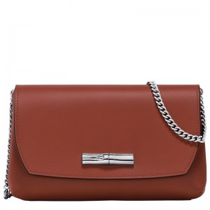 Longchamp Le Roseau Clutch Mahogany | ZW2387051