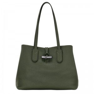 Longchamp Le Roseau Essential M Tote Bag Kaki | OI4087152