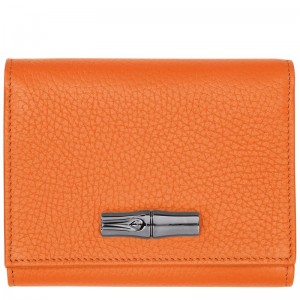 Longchamp Le Roseau Essential Wallet Naranjas | OM3925846