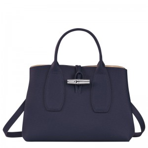 Longchamp Le Roseau M Handbag Bilberry | HB3574892