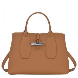 Longchamp Le Roseau M Handbag Natural | UY2870134