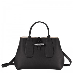 Longchamp Le Roseau M Handbag Negras | ZN9176852