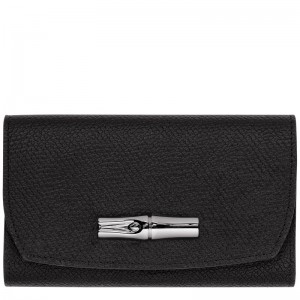 Longchamp Le Roseau Wallet Negras | QI4359208