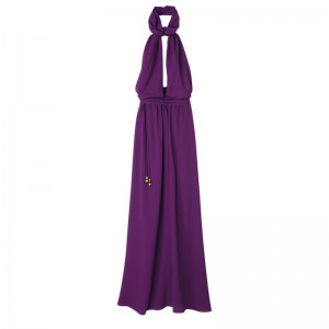 Longchamp Long Dress Violet | RB3687092