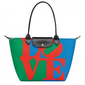 Longchamp Longchamp X Robert Indiana M Tote Bag Rojas Azul Marino | GS8234976