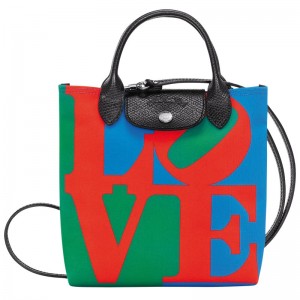 Longchamp Longchamp X Robert Indiana Xs Crossbody Bag Rojas Azul Marino | HU8619423