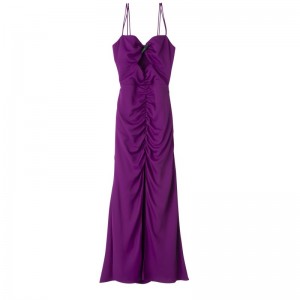 Longchamp Midi Dress Violet | YR9270864