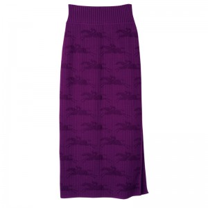 Longchamp Midi Skirt Violet | NC2678539