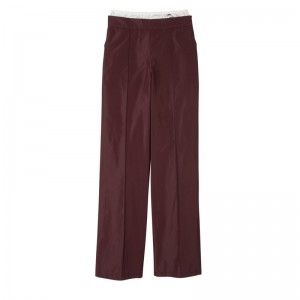 Longchamp Straight Pants With Patch Burdeos | RD1063928