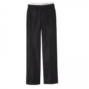 Longchamp Straight Pants With Patch Negras | ZV6870154