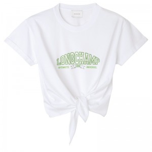 Longchamp Tied T-shirt Blancas | CV8951367