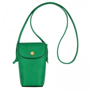 Longchamp Épure Phone Case With Leather Lace Verde | BC3965182